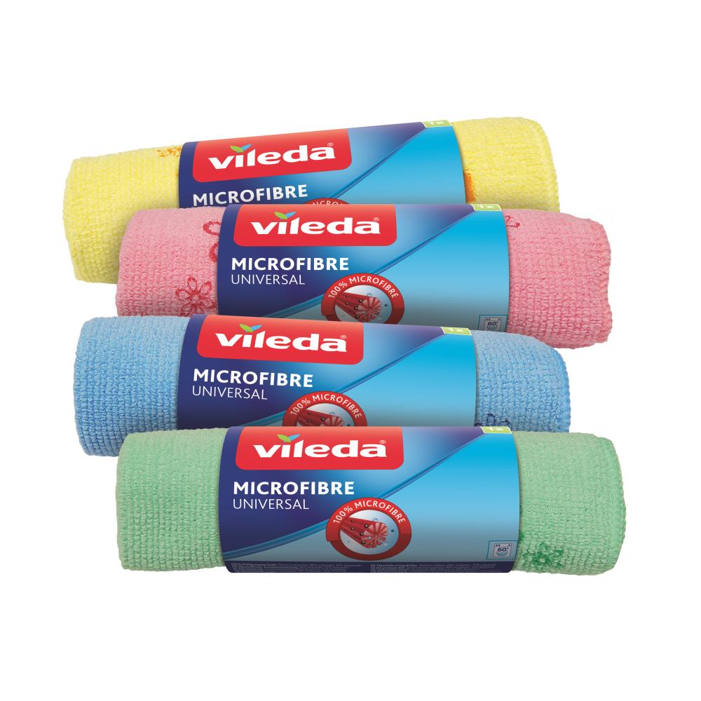 Vileda Mikrofaser Universal Tücher 4er Set Bunt - 32x32 cm
